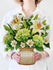 FreshCut Paper Pop-Up Life Sized Greeting Card Ivory & Sage Bouquet
