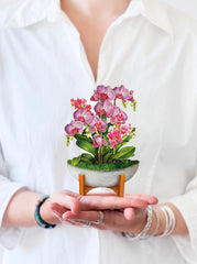 FreshCut Paper Mini Pop-Up Greeting Card Orchid Oasis