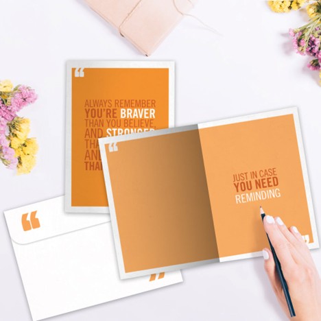 Greeting Card - Uplifting & Inspirational - Braver Stronger Smarter