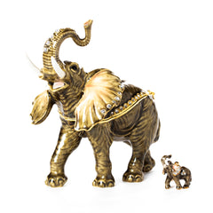 Elephant Grandeur Pill Box with Necklace