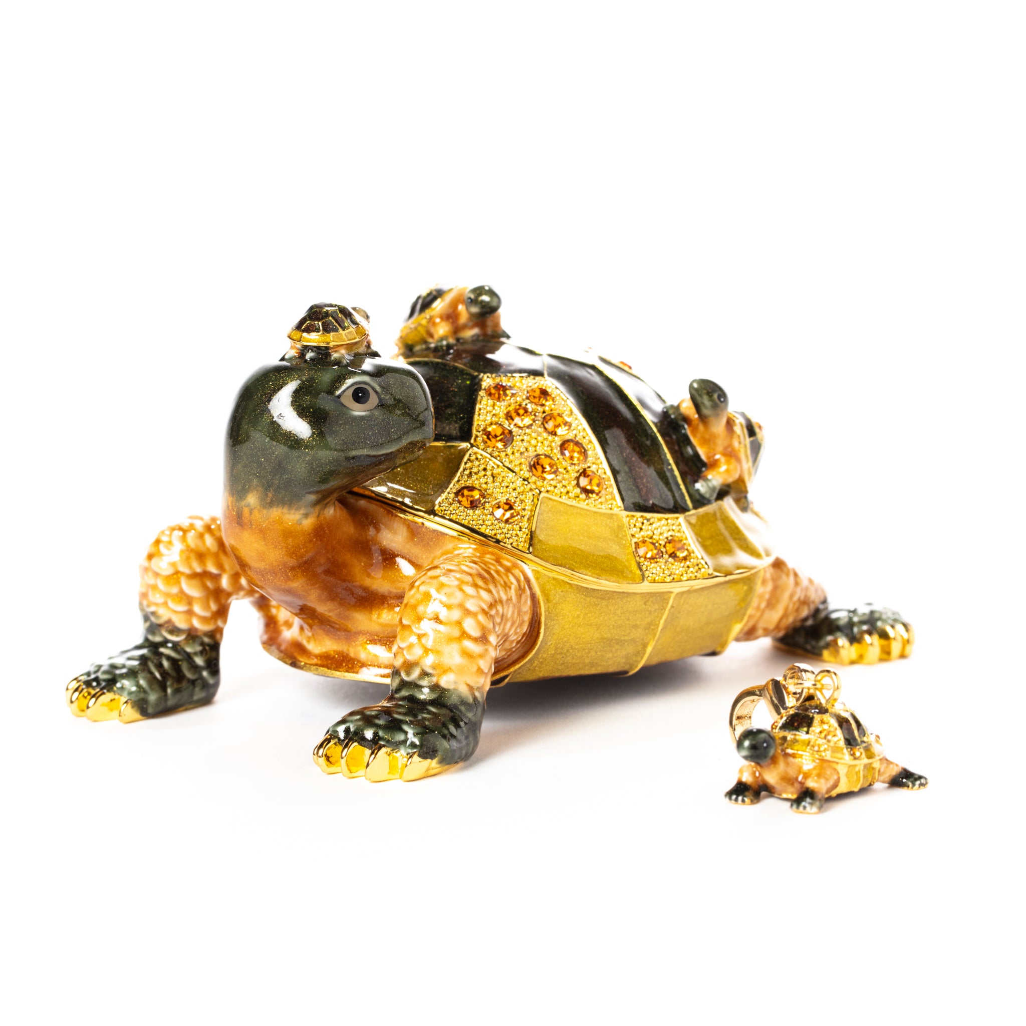 Longevity Turtle Pill Box with Necklace