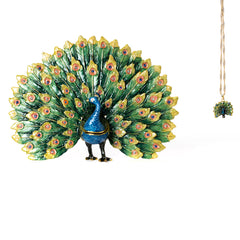 Queen Sheba Peacock Pill Box with Necklace