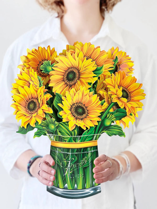 FreshCut Paper Pop-Up Life Sized Greeting Card Sunflowers