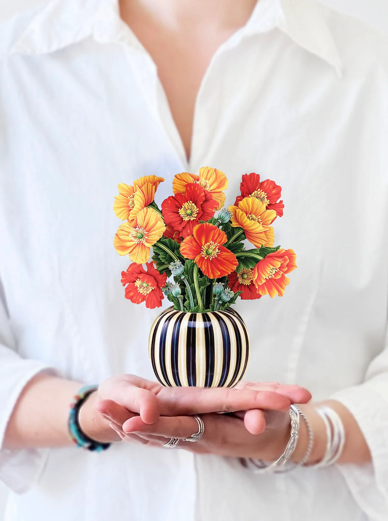 FreshCut Paper Mini Pop-Up Greeting Card French Poppies | The Gift Shop ...