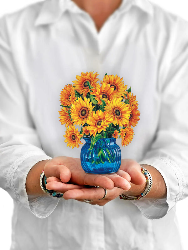 FreshCut Paper Pop-Up Mini Greeting Card Sunflowers