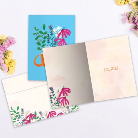 Greeting Card - Get Well - Feel Better Tea