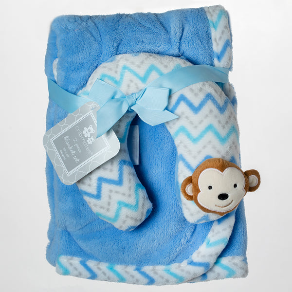 Baby Pillow and Blanket - Blue