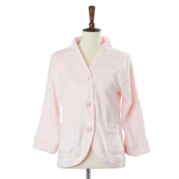 Bed Jacket - Pink - Front