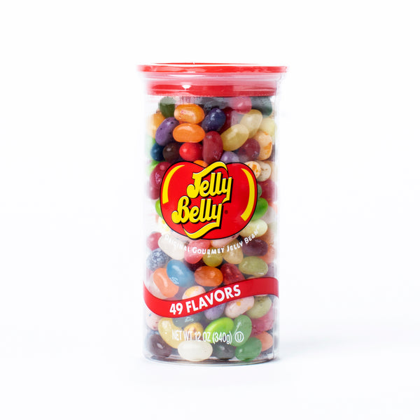 Jelly Belly 49 Flavors Clear Can, 12 oz.