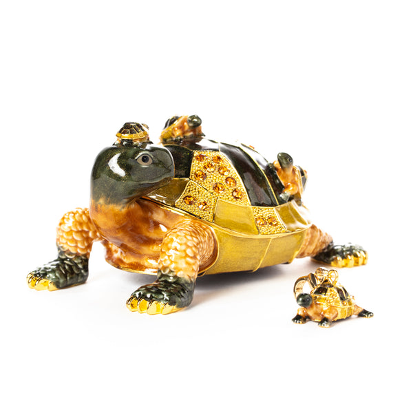 Longevity Turtle Pill Box with Necklace